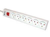 Sandberg 230V Powersplitter, 2pin (DK) (507-25)